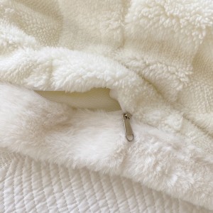 Exquisite white milk velvet comforter duvet cover soft 1.8m solid color bedsheets premium home textile bedding set manufacture