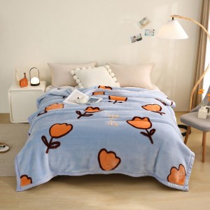 High gram weight green Raschel fleece fluffy 2/2.3m coverlets high-quality 1-piece blanket