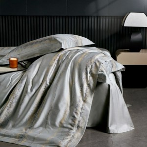 100S double-strand Egyptian cotton Giza long-staple cotton yarn-dyed jacquard buried rope craft four-piece bedding set