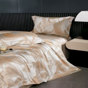 Luxury Egyptian cotton Giza long-staple cotton yarn-dyed jacquard buried rope craft duvet quilt comforter cover four-piece bedding set