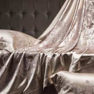 Princess style jacquard home textile lyocell cotton bed linen purple duvet quilt comforter cover bedding set wholesaler