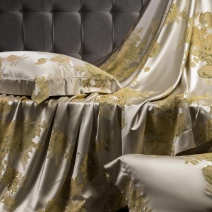 Princess style jacquard home textile lyocell cotton bed linen purple duvet quilt comforter cover bedding set wholesaler
