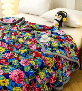 Milk fleece warm home textiles colored bedding printing blankets supplier