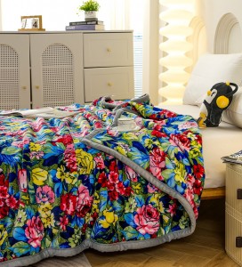 Milk fleece warm home textiles colored bedding printing blankets supplier