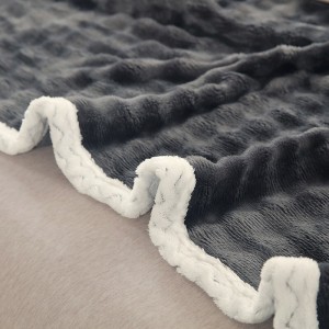 Premium milk velvet bed linen winter 4pcs home textile grey plain color blankets supplier