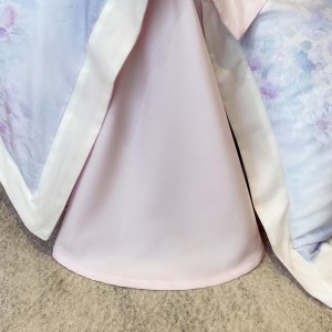 Wholesale high-quality lyocell cotton duvet cover purple printing bed sheet 4 piece home textile bedding set supplier