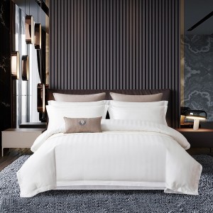 100% Cotton Sheets Bedding Set Manufacturer White Satin Cotton Queen Size Bed Sheets Set and White