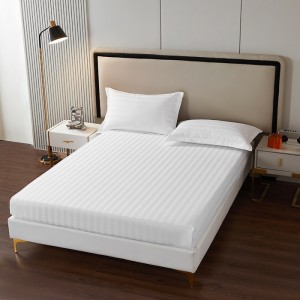 100% Cotton Sheets Bedding Set Manufacturer White Satin Cotton Queen Size Bed Sheets Set and White
