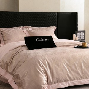 Wholesale Simple style quilt cover hot selling king size bedsheets 2 pink jacquard pillowslips bedding set for adults
