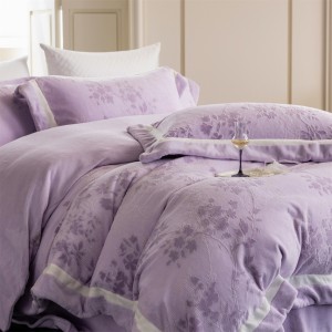 Winter pink comforter sets premium carving craft bedsheets 2 soft pillow shams bedding set manufacture
