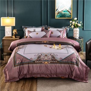 2025 autumn and winter new aerobic cotton velvet digital printing 9 catties single product four-piece set milk velvet rabbit fur plush cross-border foreign trade