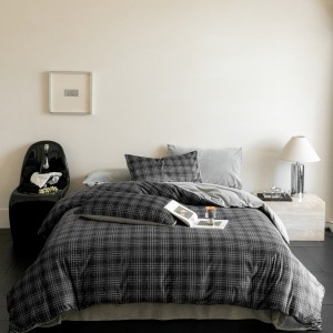Premium quality black printing home textiles milk fleece bedding set supplier