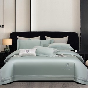 100S Long Staple Cotton Embroidery Duvet Quilt Comforter Cover Queen King Bed Sheets Bedding Set