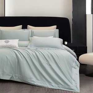 100S Long Staple Cotton Embroidery Duvet Quilt Comforter Cover Queen King Bed Sheets Bedding Set