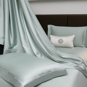 100S Long Staple Cotton Embroidery Duvet Quilt Comforter Cover Queen King Bed Sheets Bedding Set