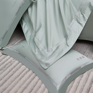 100S Long Staple Cotton Embroidery Duvet Quilt Comforter Cover Queen King Bed Sheets Bedding Set