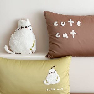 100s long-staple cotton refined cute cartoon embroidered towel four-piece bedding set