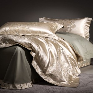 Heavy high-precision brocade 100% cotton yarn-dyed jacquard four-piece bedding set