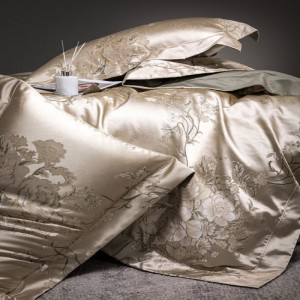 Heavy high-precision brocade 100% cotton yarn-dyed jacquard four-piece bedding set
