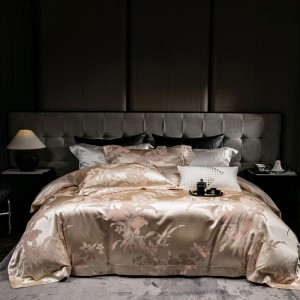 Lyocell Cotton Jacquard Duvet Quilt Comforter Cover Double Coverlets Bed Sheets Bedding Set