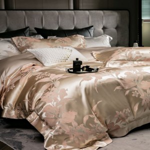 Lyocell Cotton Jacquard Duvet Quilt Comforter Cover Double Coverlets Bed Sheets Bedding Set