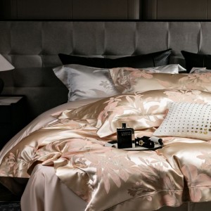 Lyocell Cotton Jacquard Duvet Quilt Comforter Cover Double Coverlets Bed Sheets Bedding Set