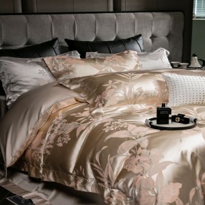 Lyocell Cotton Jacquard Duvet Quilt Comforter Cover Double Coverlets Bed Sheets Bedding Set