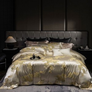 High Luxury Lyocell Cotton Home Textile ODM/OEM Jacquard Duvet Cover Bed Sheets Bedding Set
