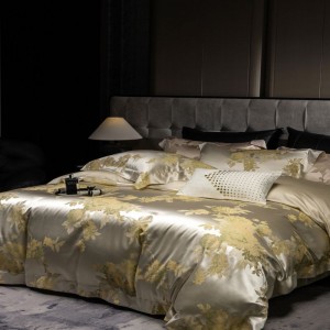 High Luxury Lyocell Cotton Home Textile ODM/OEM Jacquard Duvet Cover Bed Sheets Bedding Set