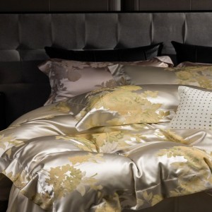 High Luxury Lyocell Cotton Home Textile ODM/OEM Jacquard Duvet Cover Bed Sheets Bedding Set