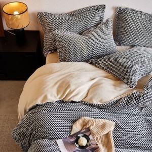250g full matte milk velvet jacquard print queen king size four-piece bedding set
