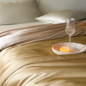 60S Lyocell Single Product Duvet Quilt Comforter Cover Twin/Queen/King Bed Cover Bedding Gold Home Textile