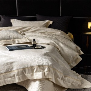 Luxury Embroidery Jacquard Duvet Cover With YKK Zipper Queen King Bed Sheets White Australian Cotton Bedding Set