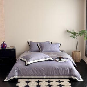 High-end comforter cover printing duvet cover purple patchwork queen size bedsheets 2 soft pillow cases kids’ bedding set home textile