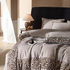 Winter French Style Light Luxury 250g Milk Velvet Printing Duvet Cover Pillowcases Warm Bed Sheet Bedding Set