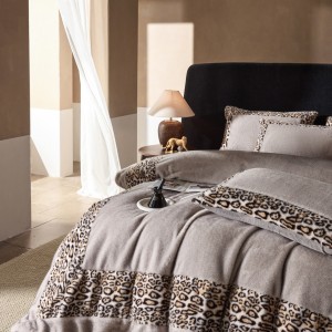 Winter French Style Light Luxury 250g Milk Velvet Printing Duvet Cover Pillowcases Warm Bed Sheet Bedding Set