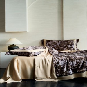 Summer New Floral Plant Digital Printing Summer Quilt Queen King Bed Sheets Black Lyocell Bedding Set