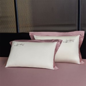 Class a long staple cotton embroidery quilt cover purple flat sheet bedding set for home