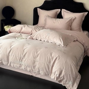 Elegant design full size jacquard adult pillowcases luxury 100s cotton sateen comforter cover bedding set supplier