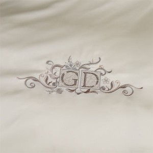 Class a long staple cotton embroidery quilt cover purple flat sheet bedding set for home