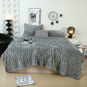 Winter Warm 1 Pcs Home Textile Blue Flannel Microfiber Bedding Solid Color Blanket Supplier