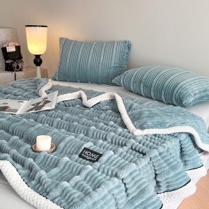 Large Size Flannel Fleece Heated Throw Blanket Machine Blanket for Bed Use