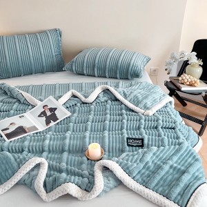 Large Size Flannel Fleece Heated Throw Blanket Machine Blanket for Bed Use