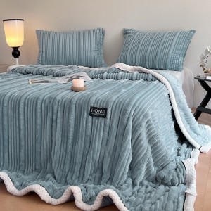 Large Size Flannel Fleece Heated Throw Blanket Machine Blanket for Bed Use