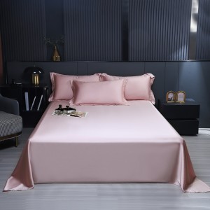 High-quality satin lyocell cotton colored bed sheets exquisite jacquard quilt cover home textile bedding set manufacture