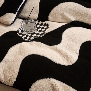 High Quality Velvet Quilt Cover Bed Sheets Printing Jacquard 4PCS Bedding Set