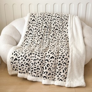 High Quality 1pcs Tafu Velvet Printing Lamb Wool Blanket Supplier