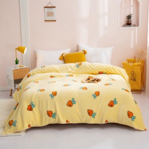 Customized Hot Gram Weight Super Soft Flannel Fleece Cozy Green Printing Blanket