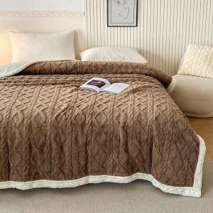 Luxury Super Soft Custom Blanket Solid Color Plush Flannel Blanket Fleece Blanket