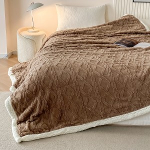 Luxury Super Soft Custom Blanket Solid Color Plush Flannel Blanket Fleece Blanket